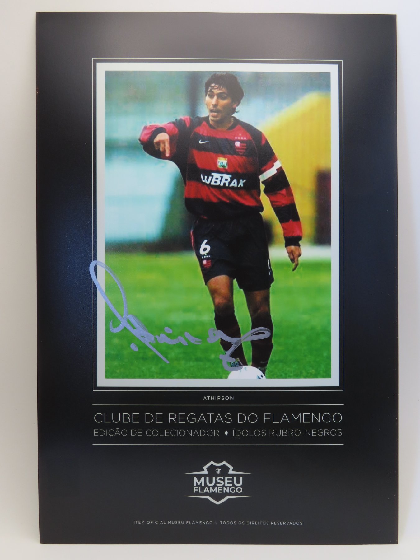 Athirson - autógrafo manual - Museu Flamengo