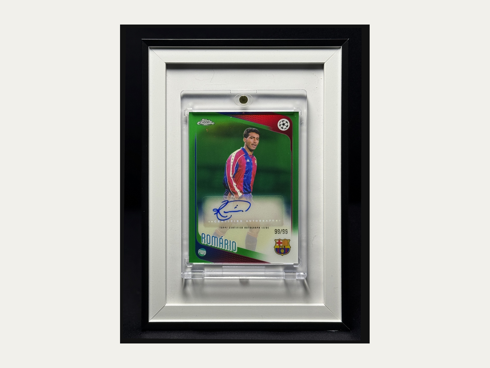 Topps Chrome, Romário, 99/99 - autógrafo manual