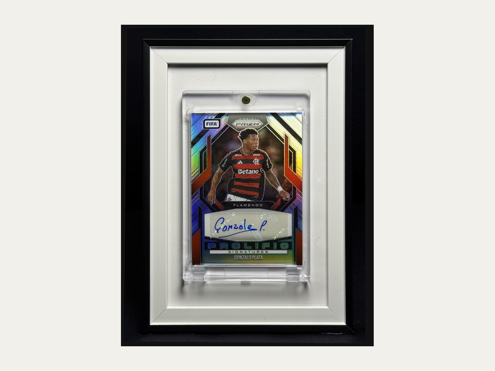 Panini Prizm FIFA Flamengo prolific signatures Gonzalo Plata 059/199 - autógrafo manual