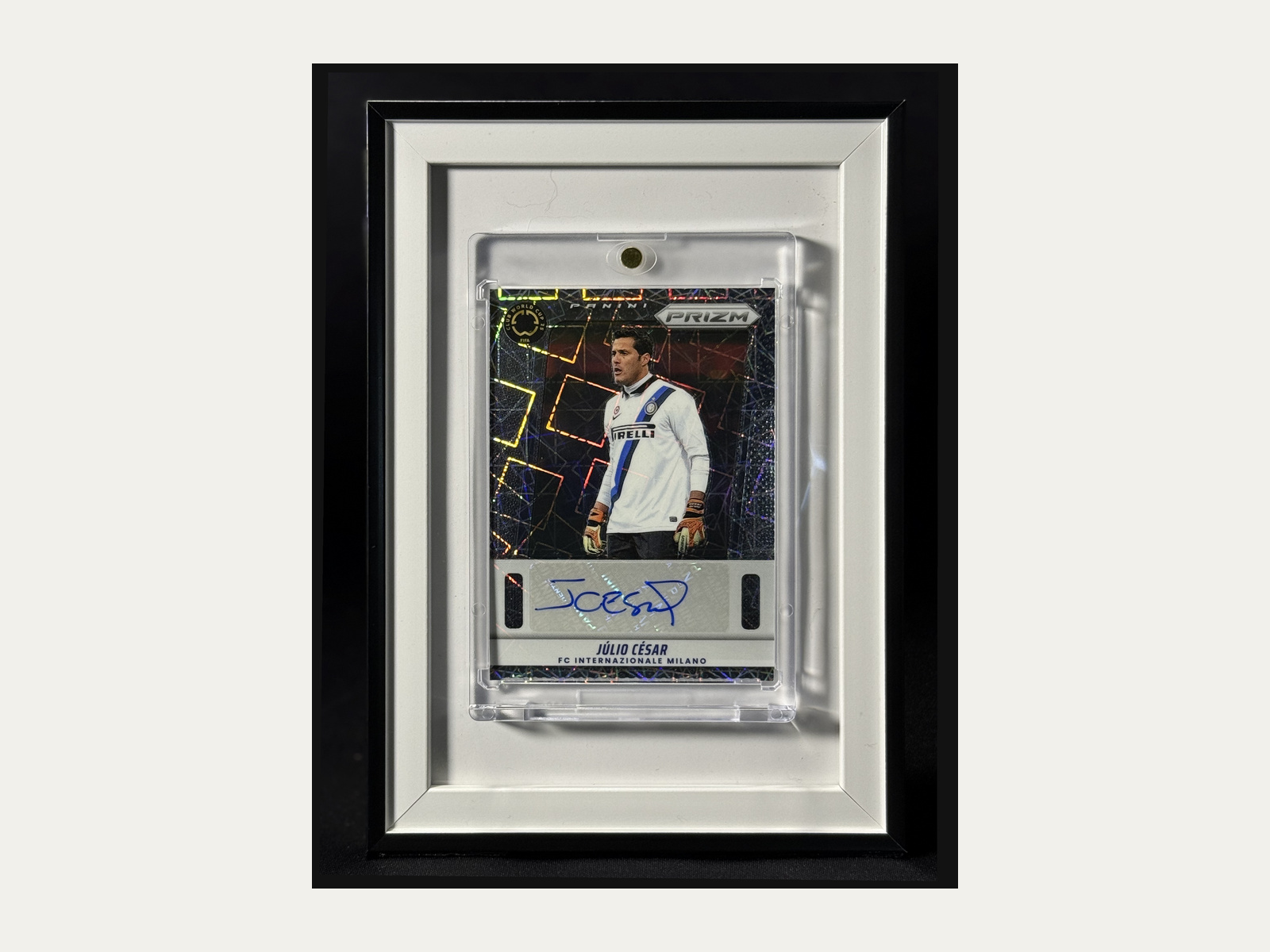 Prizm Panini Club World Cup 25 FIFA Júlio César FC Internazionale Milano - autógrafo manual