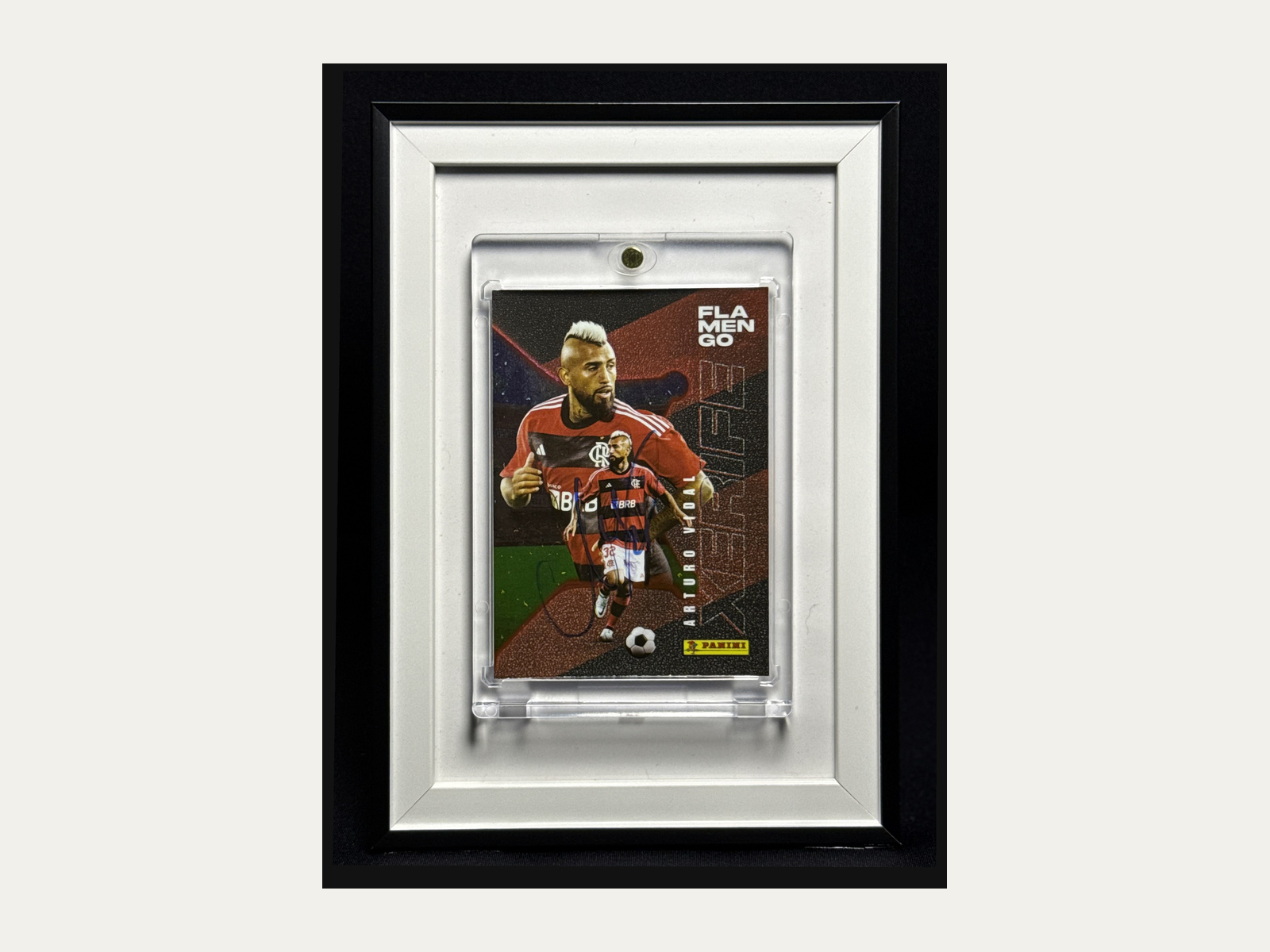 Flamengo xerife Arturo Vidal Panini - autógrafo manual