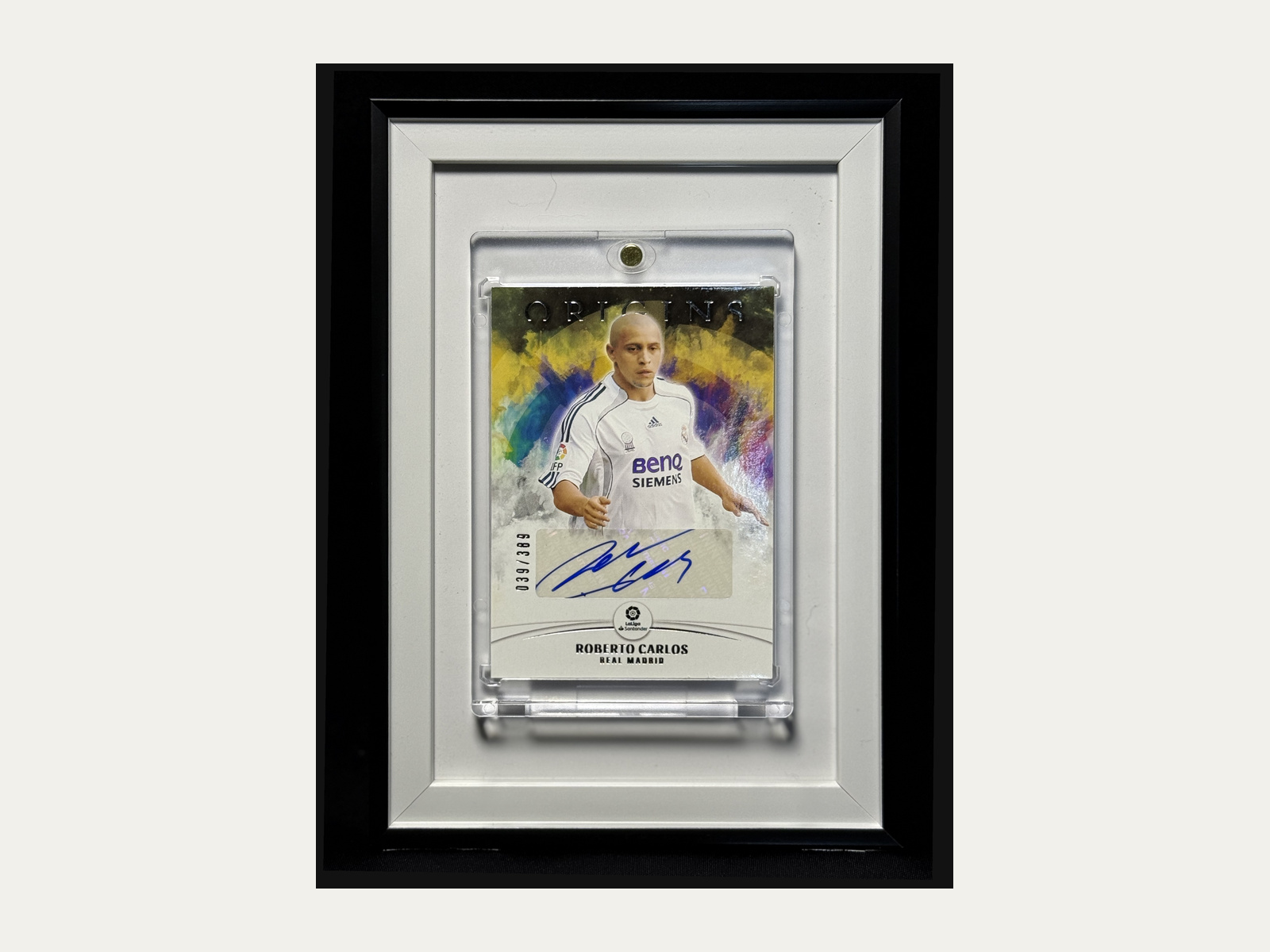 Origins Roberto Carlos Real Madrid La Liga Santander 039/389 - autógrafo manual