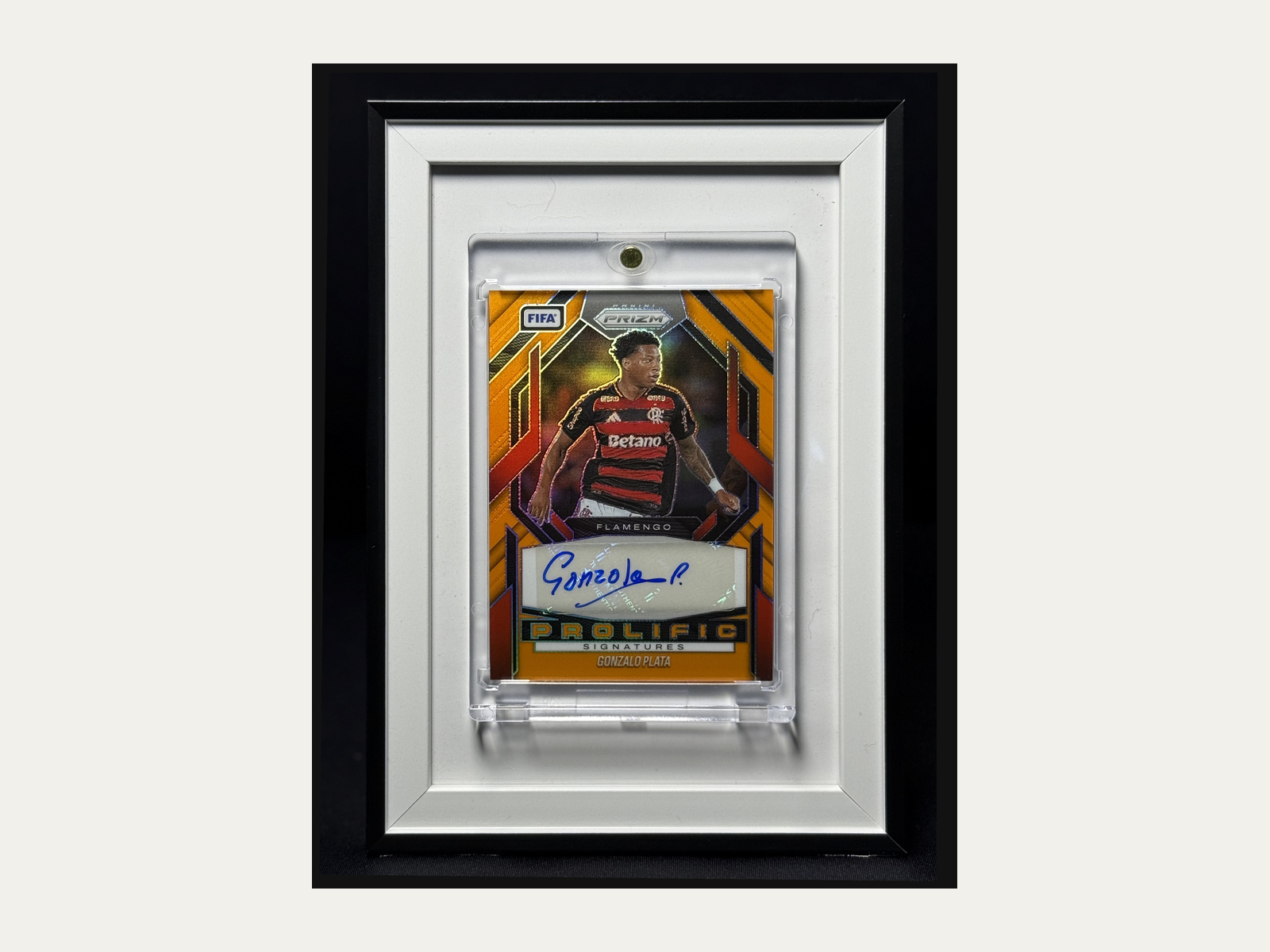 Panini Prizm FIFA Flamengo Prolific signatures Gonzalo Plata 36/99 - autógrafo manual