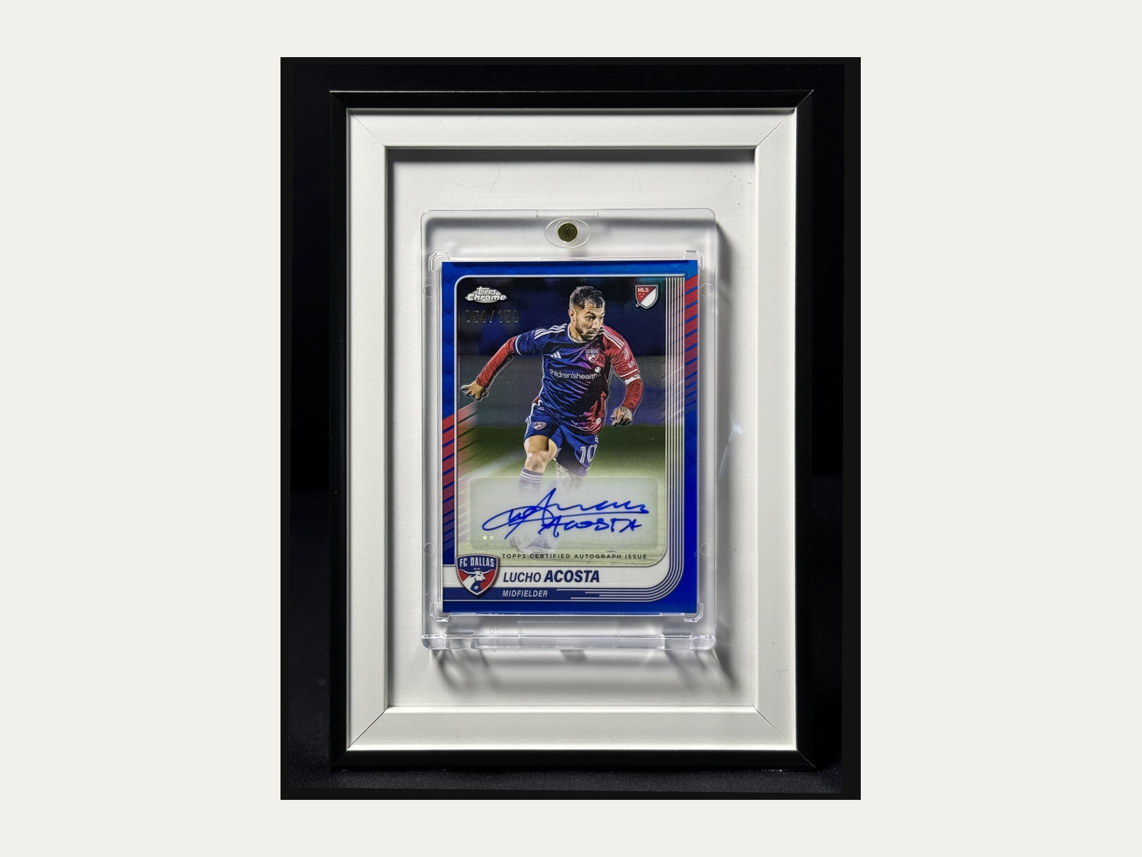 2025 Topps Chrome MLS Auto Lucho Acosta 54/150 FC Dallas