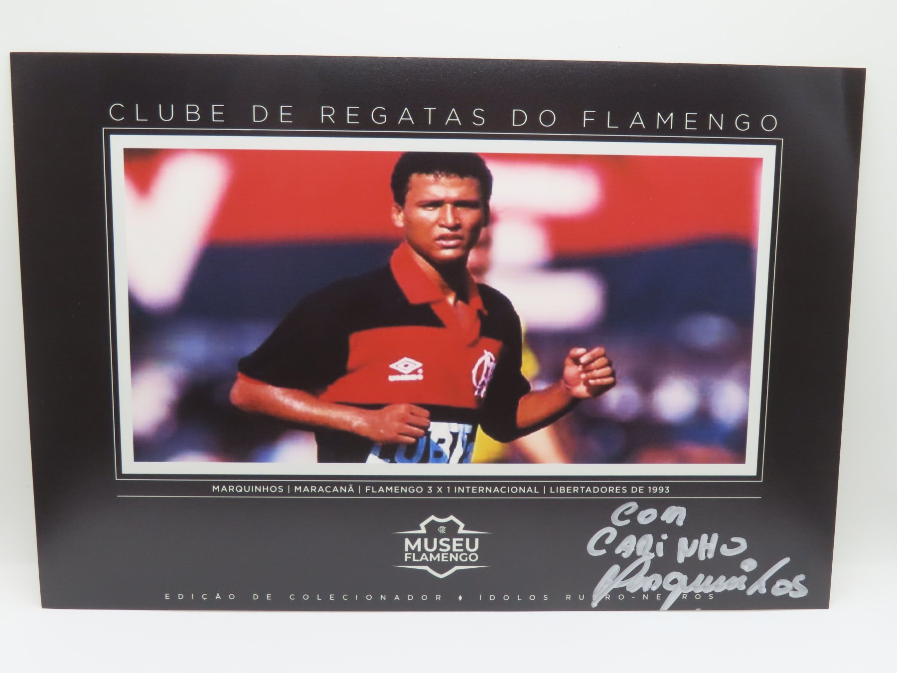 Marquinhos 1993 - autógrafo manual - Museu Flamengo