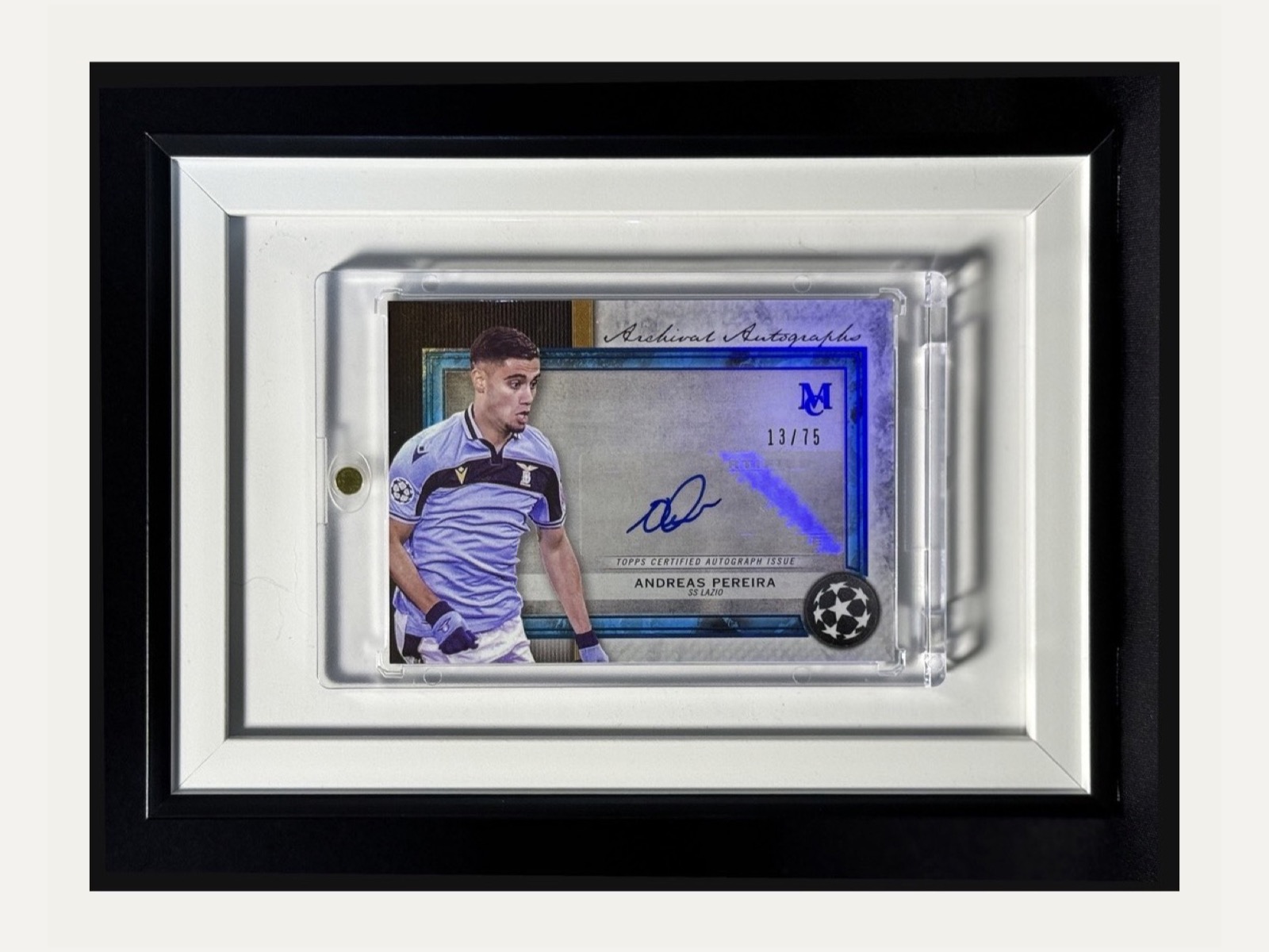 Topps Museum card 2020 2021 rookie Andreas Pereira autograph 13/75