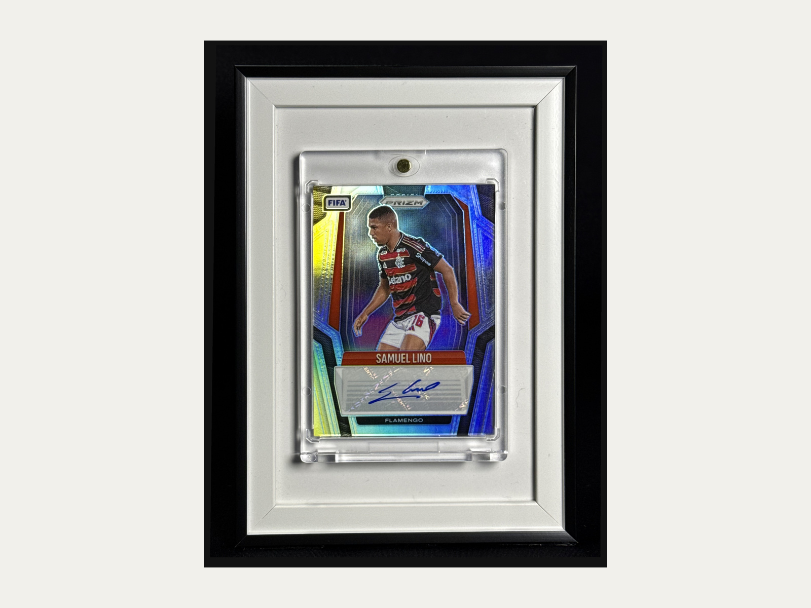 Panini Prizm FIFA Samuel Lino Flamengo 34/49 - autógrafo manual