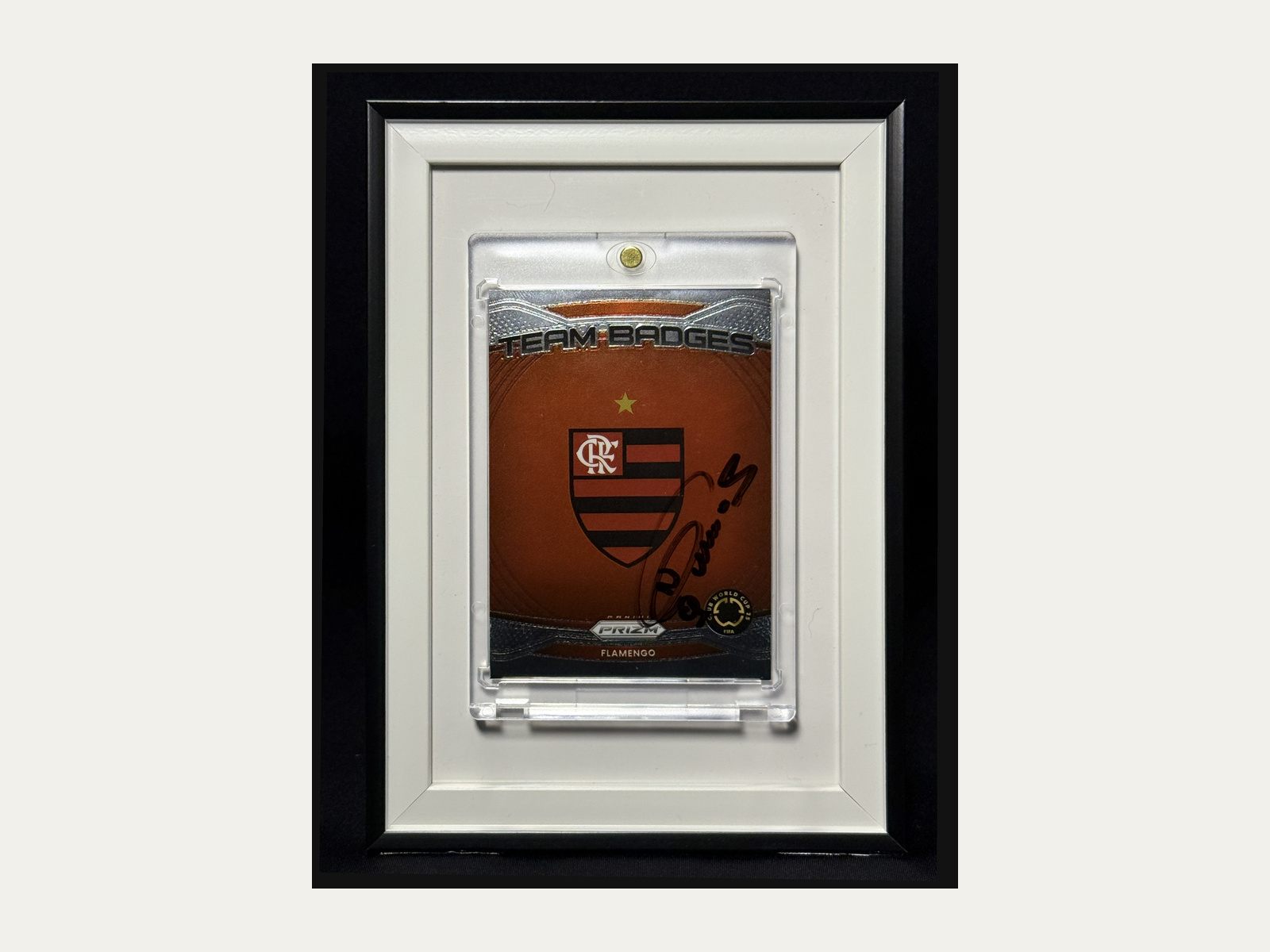 Team badges, Panini Prizm, Flamengo, FIFA Club World Cup 25 - Nunes - autógrafo manual