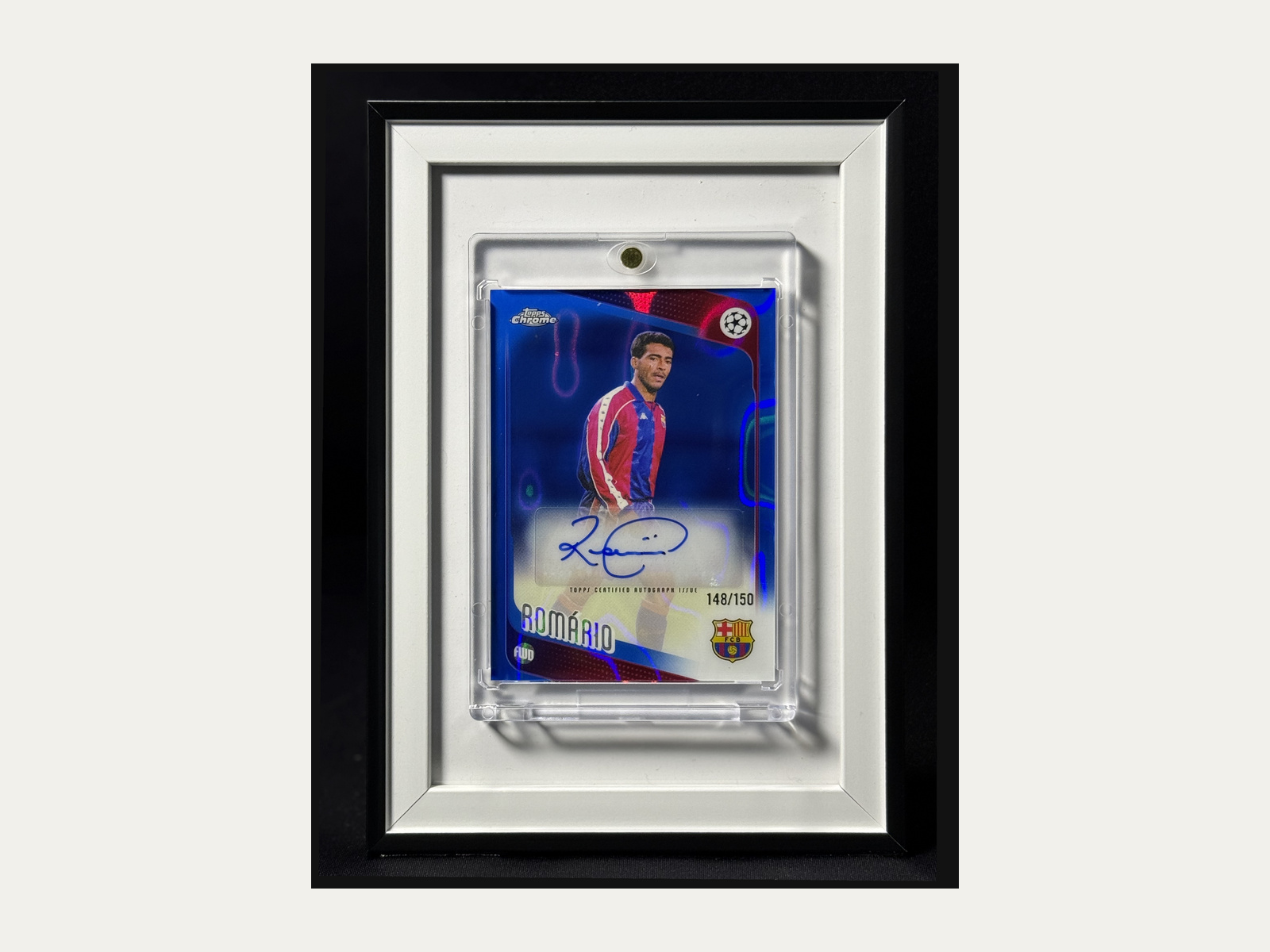 Topps Chrome 148/150 FCB Romário - autógrafo manual