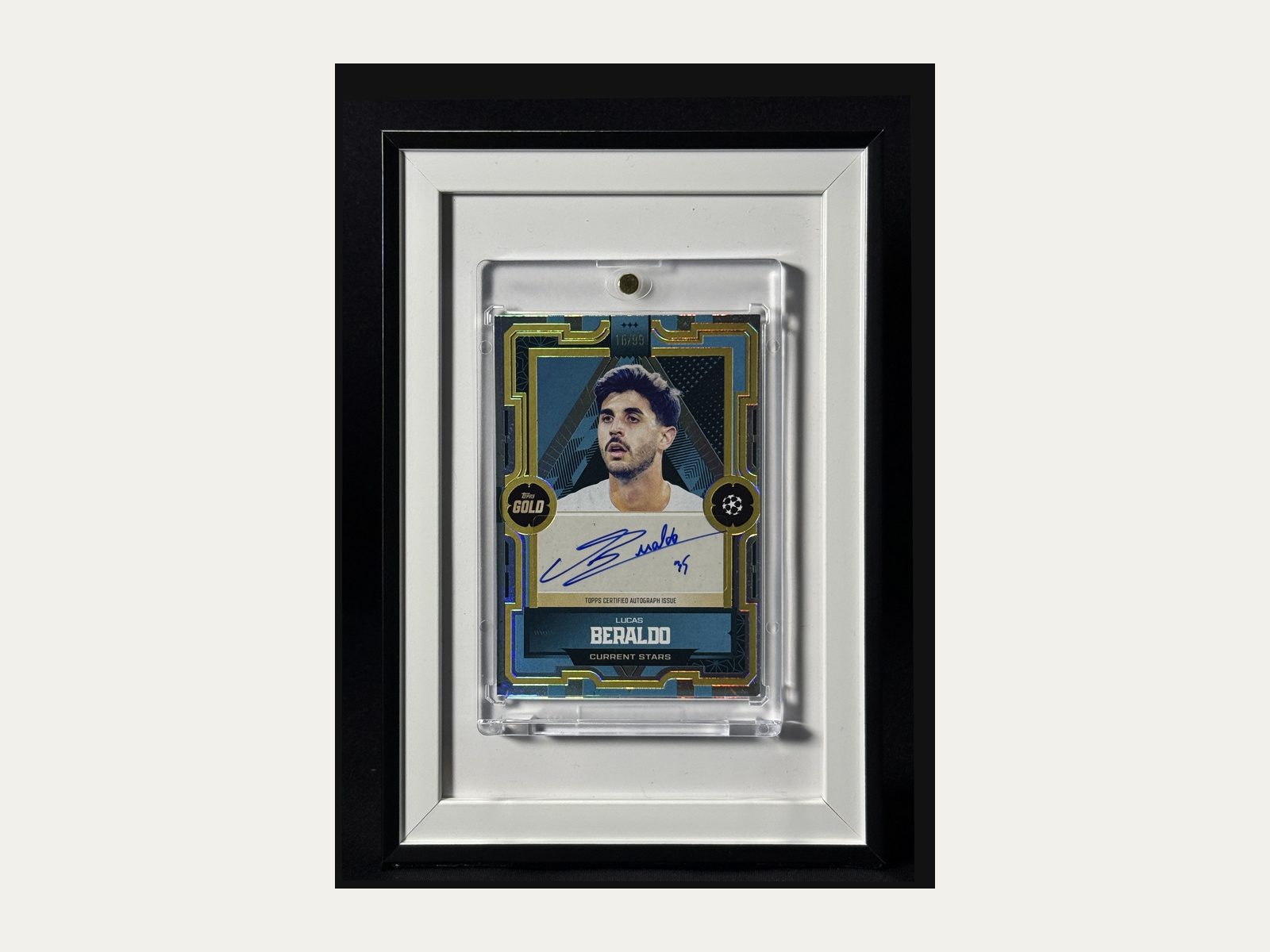 16/99 Topps Gold Lucas Beraldo current stars - autógrafo manual